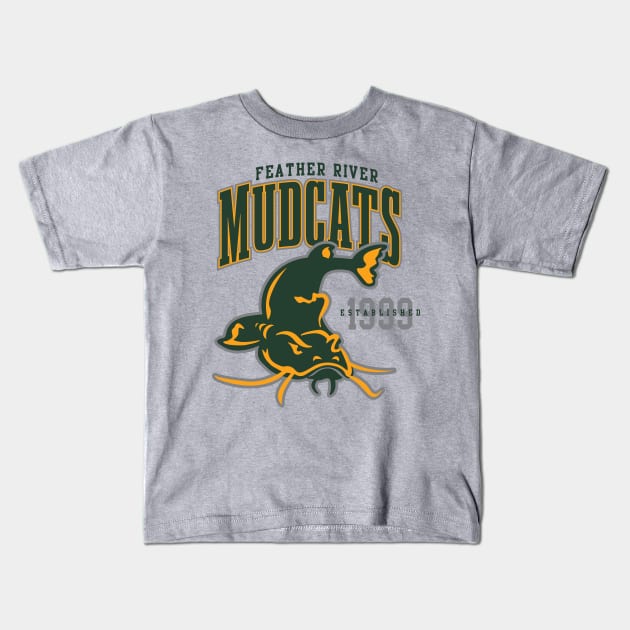 Feather River Mudcats Kids T-Shirt by MindsparkCreative